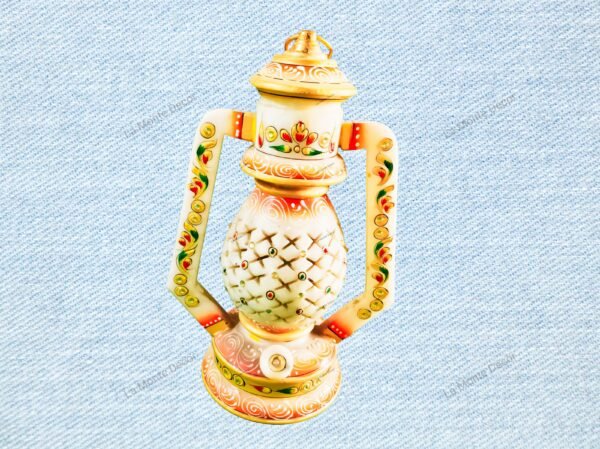 Decorative Painted Marble Lantern - Image 3