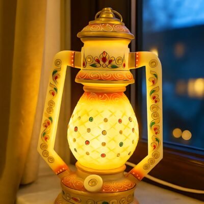 Decorative Painted Marble Lantern