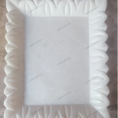 Designed Marble Tray for Desktop/Kitchen/Vanity/Bathroom