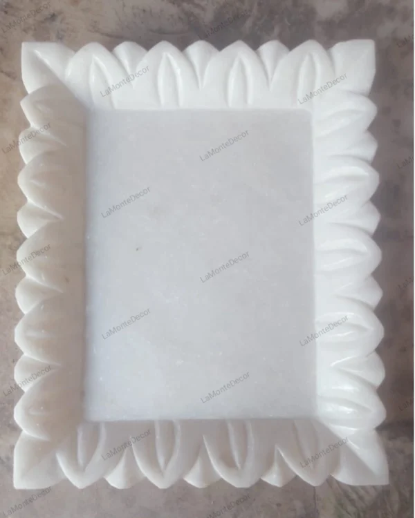 Designed Marble Tray for Desktop/Kitchen/Vanity/Bathroom