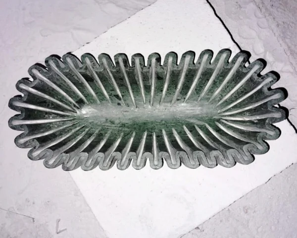 Oval Shaped Green Marble Bowl - Image 4