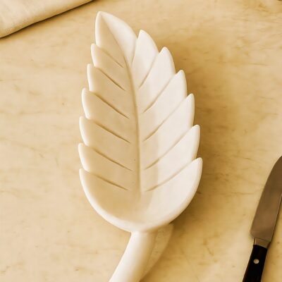 Marble Leaf Serving Platter