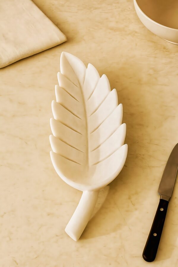 Marble Leaf Serving Platter