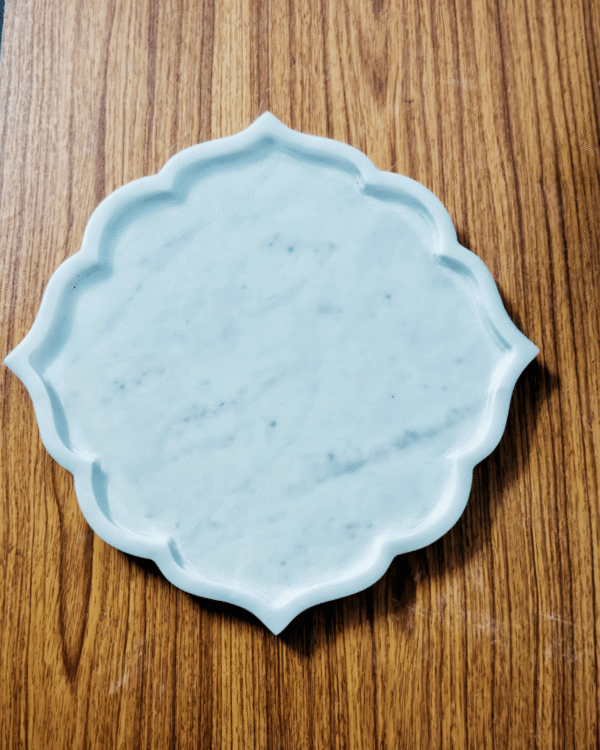 Antique White Carved Shape Tray - Image 3