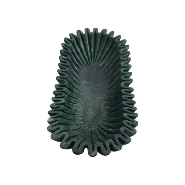 Oval Shaped Green Marble Bowl - Image 3
