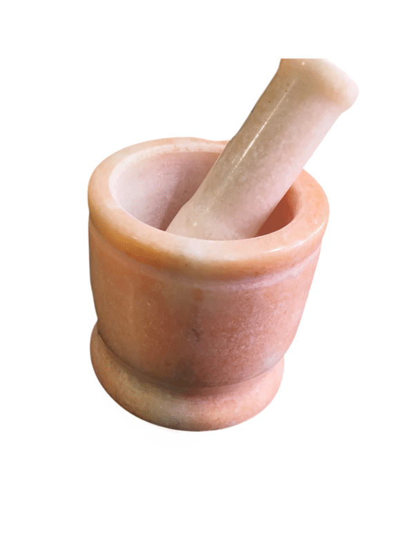 Pink Marble Mortar & Pestle - Image 2