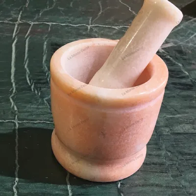 Pink Marble Mortar & Pestle