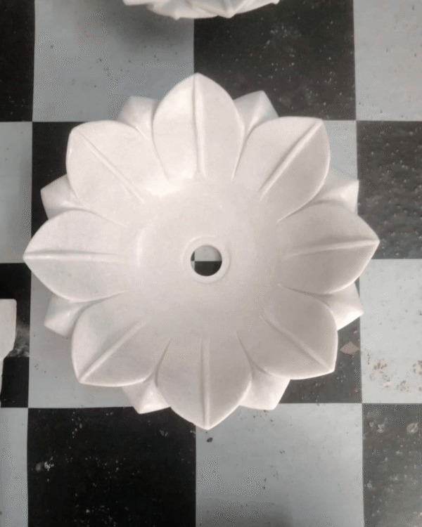 White Lotus Marble Wash Basin - Image 5