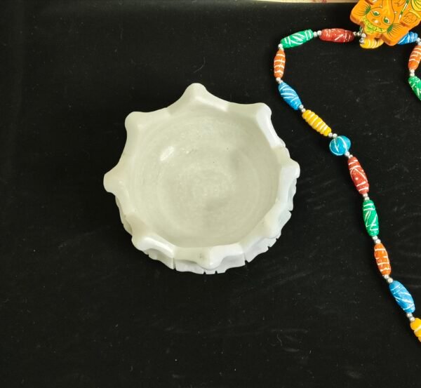 White Marble Lotus Bowl | Flower Bowl - Image 5