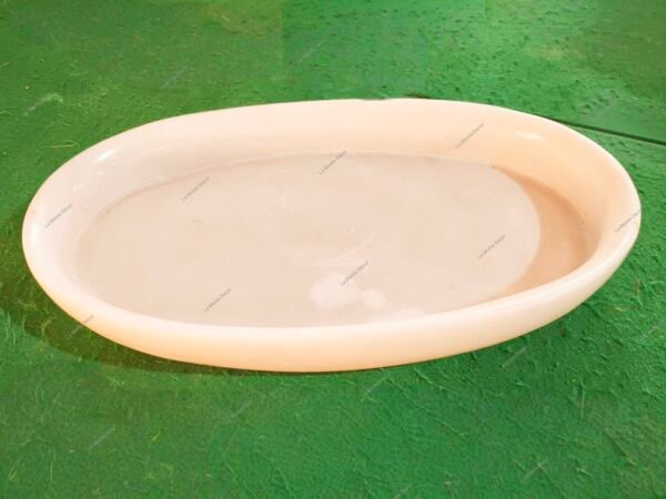 White Marble Oval-Shaped Platter - Image 3
