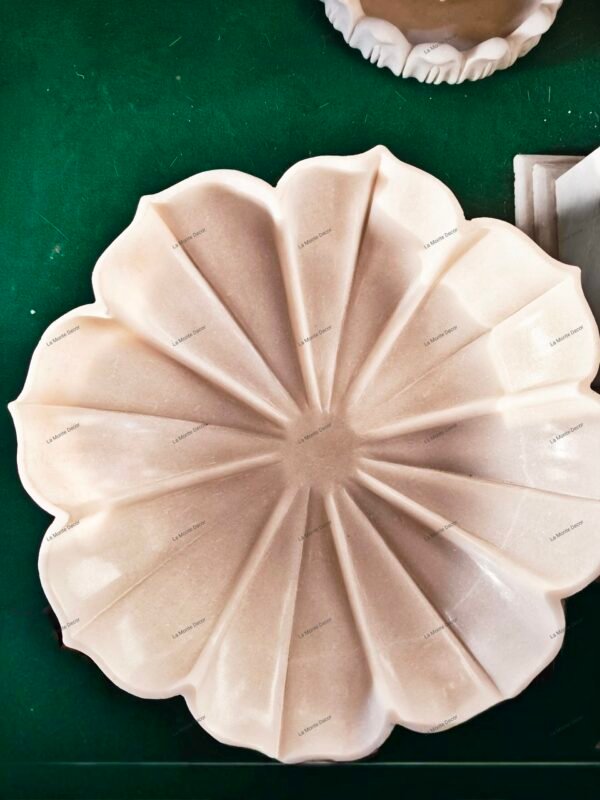 White Marble Urli Flower Bowl - Image 3