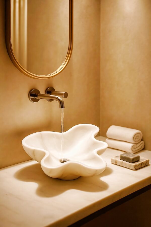 Amoeba Style Marble Wash Basin