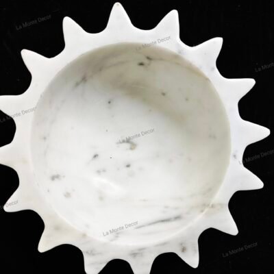 White Marble Decorative Sun Bowl