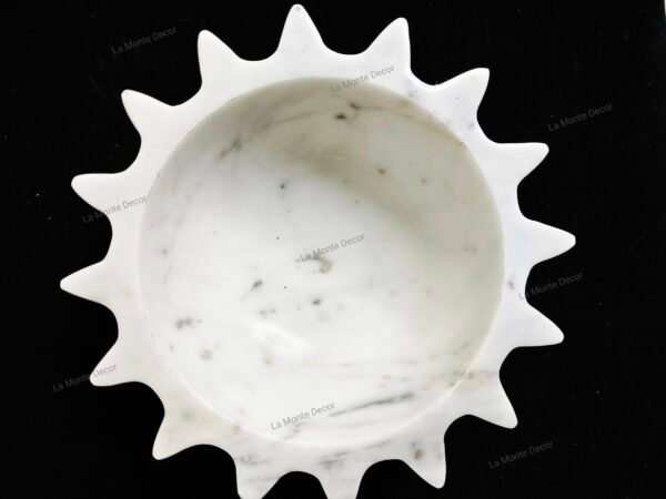 White Marble Decorative Sun Bowl