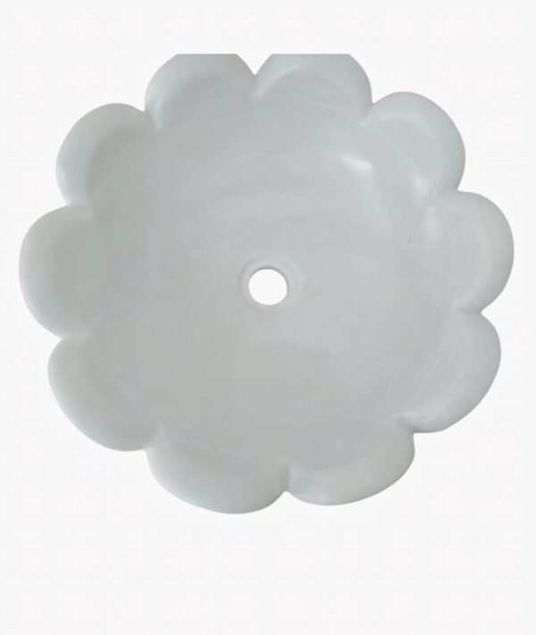 Blossom Carved Marble Wash Basin - Image 2
