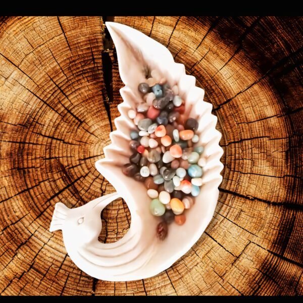 Peacock Shape Marble Style Bowl