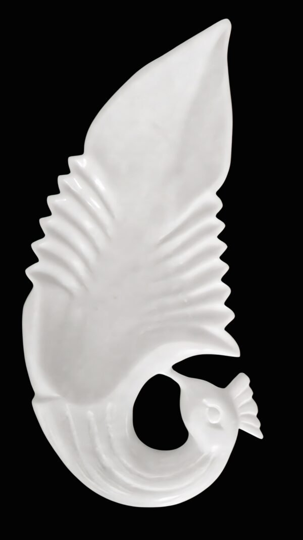 Peacock Shape Marble Style Bowl - Image 2