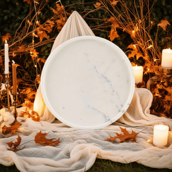 Round Shape Marble Tray - Image 2