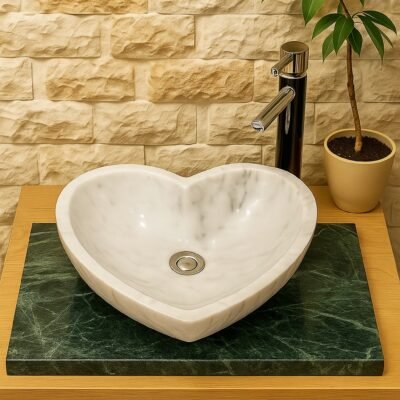 The Heart Marble Wash Basin
