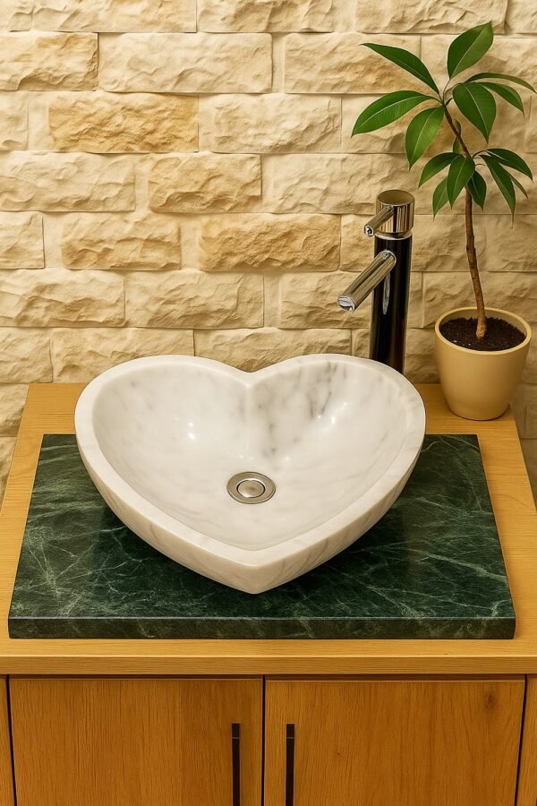 The Heart Marble Wash Basin