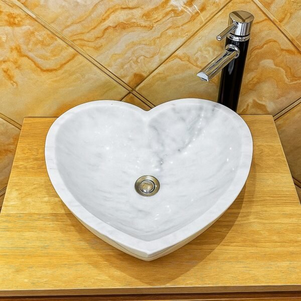 The Heart Marble Wash Basin