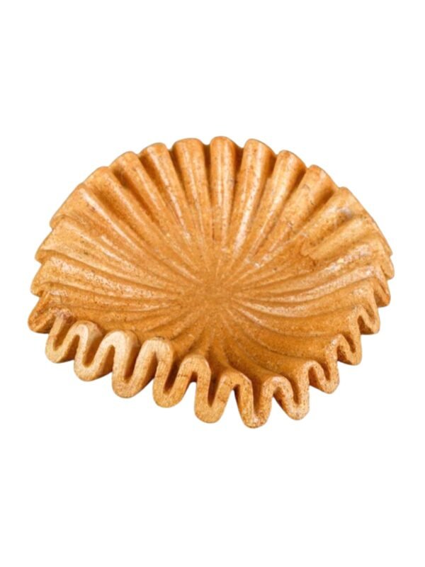 Yellow Marble Ruffle Bowl - Image 3