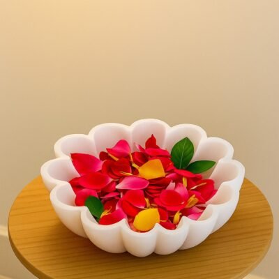 Umbrella Scalloped Marble Bowl