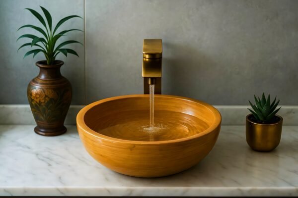 Gold Marble Wash Basin - Image 2