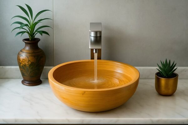 Gold Marble Wash Basin